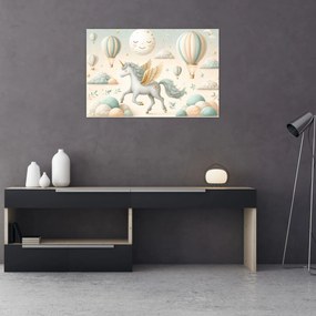 Obraz - Šťastný jednorožec (90x60 cm)