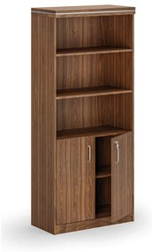 Kombinovaná kancelárska skriňa ARRISTO LUX, 800 x 400 x 1836 mm, orech