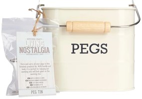 Krémový košík na štipce Kitchen Craft Living Nostalgia
