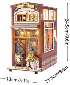 2Kids Toys - 3D LED zarážka na knihy Kavárna, napájení 2xAAA