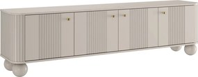 TV stolík Vespera 4D 187 cm - kašmírová / zlatá / kašmírové nohy