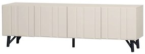Krémový TV stolík z borovicového dreva 181x56 cm Miller - WOOOD