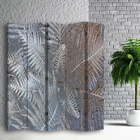 Ozdobný paraván, Palmové inspirace - 180x170 cm, päťdielny, korkový paraván