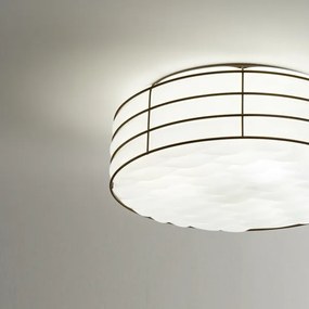 SIRU - Stropné svietidlo TAMIS 3xE14/40W/230V čierna/biela benátske sklo