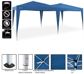 InternetovaZahrada Záhradný altánok 3x6 m - modrý