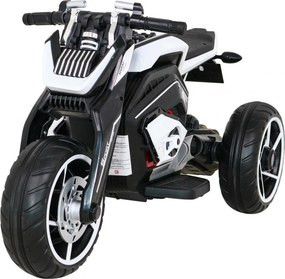 Ramiz Detský motocykel Future na batérie biely + audio panel + pomalý štart + EVA kolesá