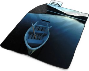 Sablio Plážová deka Loďka na jazere: 200x140 cm