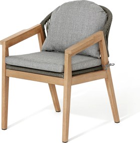 Pohodlné záhradné kreslo s textilným výpletom