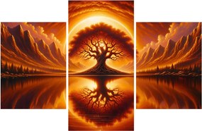 Obraz – Strom v krvavom slnku (90x60 cm)