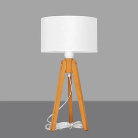 Stolná lampa ALBA 1xE27/15W/230V biela/dub