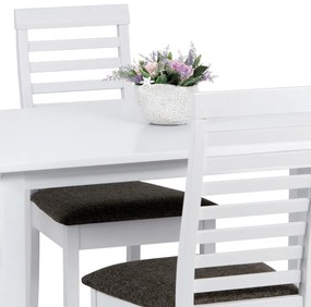 Jedálenský set Churton-4000 WT (biela + hnedá) (pre 4 osoby). Vlastná spoľahlivá doprava až k Vám domov. 1120662