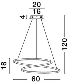 LED luster Girish 60 zlaté