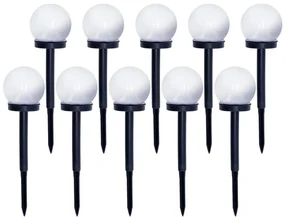Kobi SADA 10x LED Solárna lampa LED/0,12W/1,2V 6500K IP44 40 mAh čierna/biela KB0367