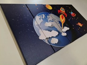 5-dielny obraz hurá do vesmíru Varianta: 100x50