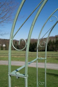 Oblúk na ruže Mel s bránkou - Zelená antik