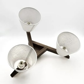 Brilagi - LED  Prisadený luster ANTHONY 3xE14/40W/230V dub orech/biela