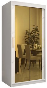 Skriňa Platinum T3 100 biely mramor/biely