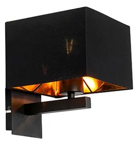 Moderná nástenná lampa čierna so zlatom - VT 1