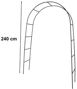IKO Záhradný kovový oblúk, pergola na kvety  240 x 140 cm