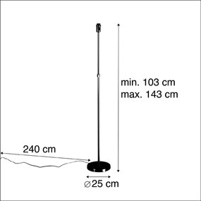 Stojaca lampa čierna nastaviteľná - Parte