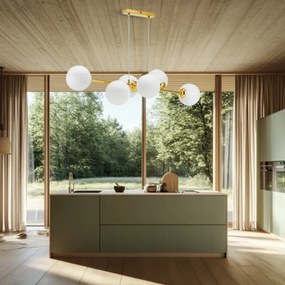 Luster na lanku 6xE27/35W/230V zlatá