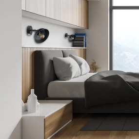 Nástenné bodové svietidlo FAUN 1xE27/60W/230V čierna