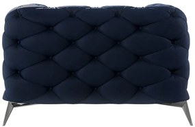 Tmavomodré zamatové kreslo Chelsea – Ropez