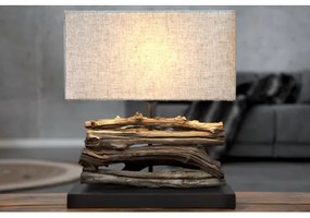 Stolová lampa 19477 Masív drevo/Bežová - Komfort-nábytok