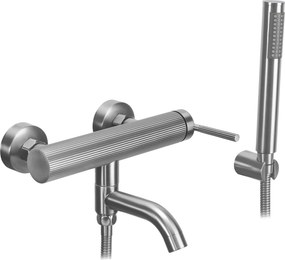 Rea Argon, vaňová batéria s ručnou sprchovou súpravou, brúsená oceľ, REA-B6452