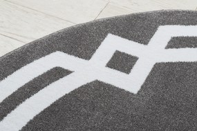 Okrúhly koberec HAMPTON Lux sivý