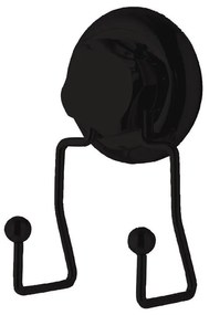 Čierny samodržiaci nástenný dvojitý háčik Compactor Bestlock Black