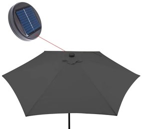 InternetovaZahrada LED slnečník Miami Ø270 cm - antracit