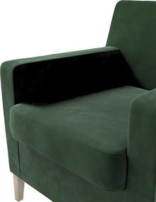 Poťah na kreslo Karlstad farba produktu zelená látka lesklá, zamatová