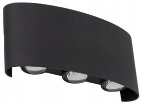 LED Vonkajšie nástenné svietidlo ARROW 6xLED/1W/230V IP54 čierna