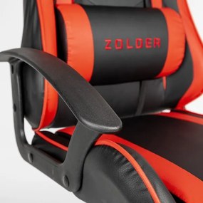 Herná stolička VARR Zolder čierna/červená