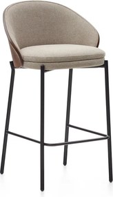 Hnedo-béžová barová stolička (výška sedadla 65 cm) Eamy – Kave Home