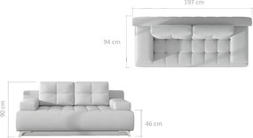 Rozkladacia pohovka Oslo, žltá látka