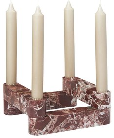 Ferm Living Modulárny svietnik Newel Rosso Levanto Marble