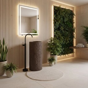 Rea Rossana, voľne stojace umývadlo 395×395×855 mm, hnedá matná, REA-U0605