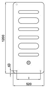 Cordivari Giuly - Radiátor 1200x520 mm, biela lesklá 3540806100204 R01
