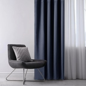Záves AmeliaHome Blackout s multifunkčnou páskou 140x270 cm tmavomodrý