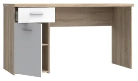 Písací stôl GINO biela/dub sonoma