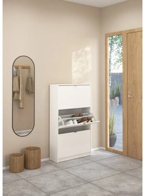 Biela výklopná skrinka na topánky Shoes – Tvilum