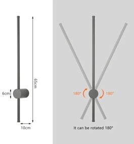 Brilagi - LED vonkajšie nástenné svietidlo AURA LED/12W/230V 4000K IP54 antracit