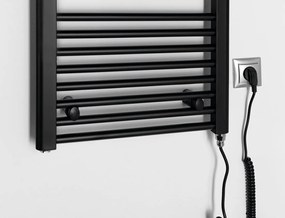 Aqualine Aqualine, DIRECT-E elektrické vykurovacie teleso, rovné, 450x960 mm, 300 W, čierna, ILE94TB