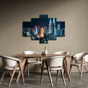 Obraz - Noc v Kuala Lumpur (150x105 cm)