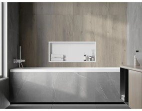 Mexen X-Wall-R, polička na zapustenie na obklad s golierom 75 x 30 cm, biela, 1920753010