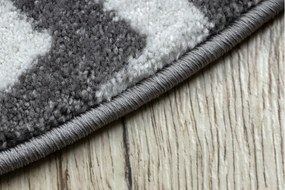 styldomova Sivobiely koberec sketch cik-cak kruh F561