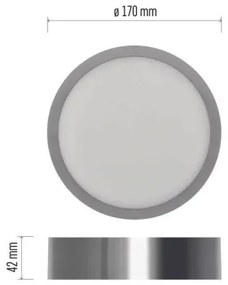 LED Stropné svietidlo LED/12,5W/230V 3000/3500/4000K pr. 17 cm chróm