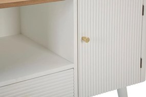 Dizajnový TV stolík Gerlinde 117 cm biely